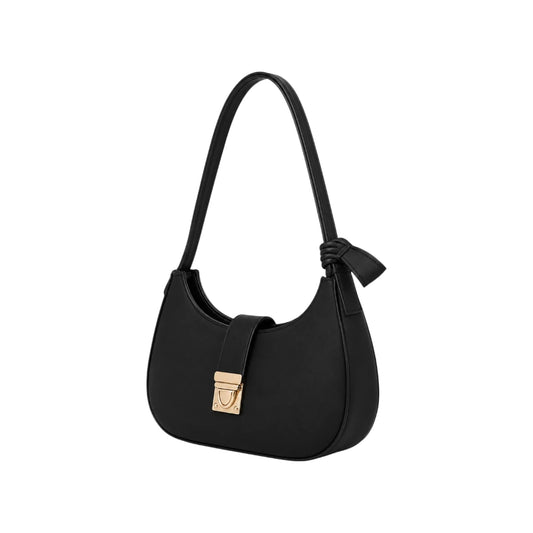 Ziqo Noira Black Classic Crescent Shoulder Bag