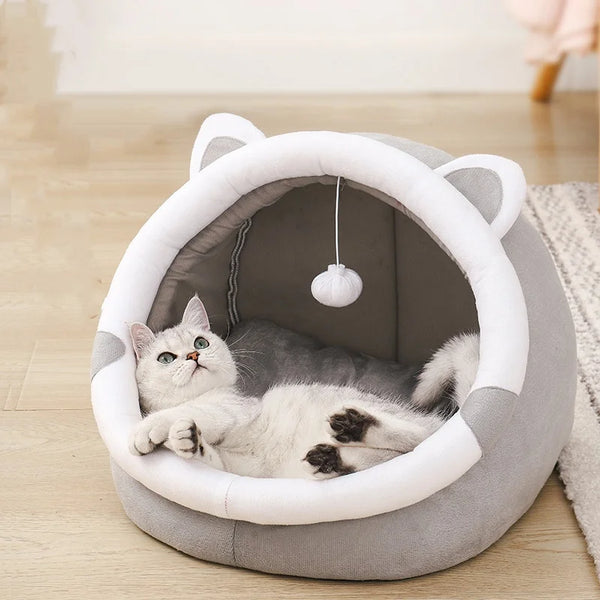 Cat Bed House Kennel Nest Round Pets Sleeping Cave Kitten Beds Pet Basket