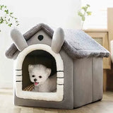 Indoor Warm Dog House Soft Pet Bed Tent House Dog Kennel Cat Bed with Removable Cushion