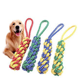 1PC Dog Toy Carrot Knot Rope Ball Cotton Rope Dumbbell Puppy Cleaning Teeth Chew Toy Durable Braided Bite