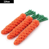 1PC Dog Toy Carrot Knot Rope Ball Cotton Rope Dumbbell Puppy Cleaning Teeth Chew Toy Durable Braided Bite