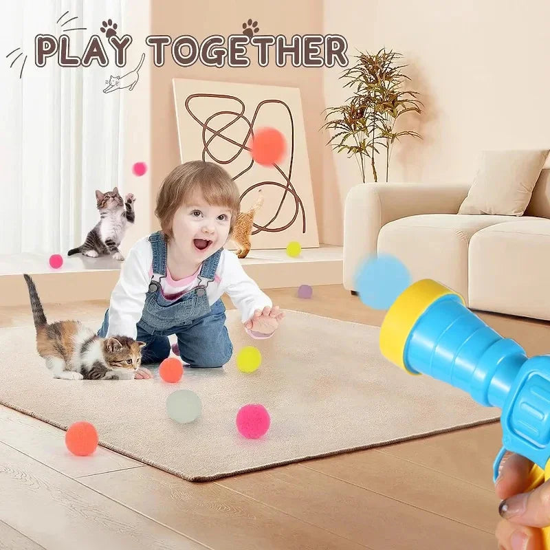 Cat Toys Interactive Launch Training Toy For Pet Kitten Creative Mini Shooting Gun