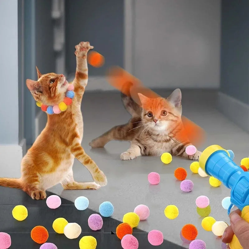 Cat Toys Interactive Launch Training Toy For Pet Kitten Creative Mini Shooting Gun