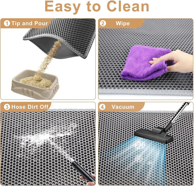 Cat Litter Mat Double Layer Pet Non Slip Big Pet Litter Box Filter Mat wear