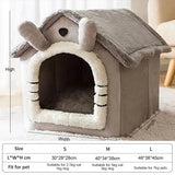 Indoor Warm Dog House Soft Pet Bed Tent House Dog Kennel Cat Bed with Removable Cushion