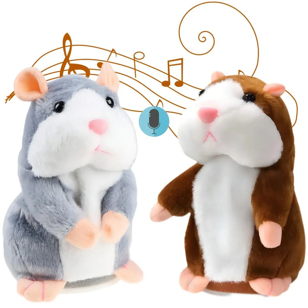 Learn To Imitate Talking Little Hamster Animal Plush Funny Toy Talking Nod Hamster Doll Soothing Crying Baby