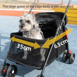 Pet Stroller Lightweight Folding Universal Wheel Cat Dog Travel Breathable Pet Stroller Outdoor Stroller for Small Medium Pets