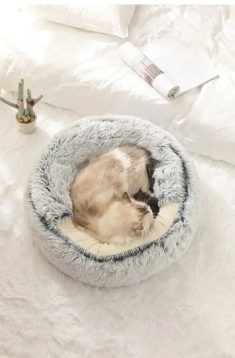 Autumn and Winter soft plush pet bed and pet bed Winter warm and cold plush comforter nest Shell