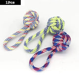 1PC Dog Toy Carrot Knot Rope Ball Cotton Rope Dumbbell Puppy Cleaning Teeth Chew Toy Durable Braided Bite