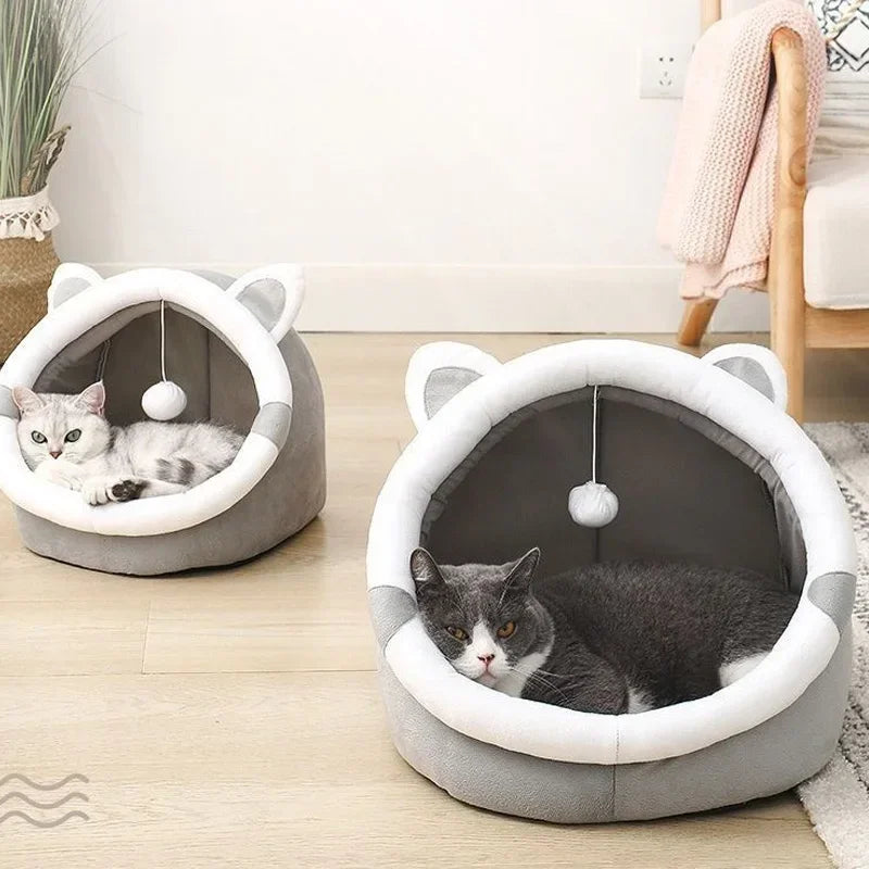 Cat Bed House Kennel Nest Round Pets Sleeping Cave Kitten Beds Pet Basket