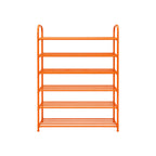 Ziqo 6-Tier Large Shoe Rack Organizer - Orange Multi-Layer Vertical Footwear Stand