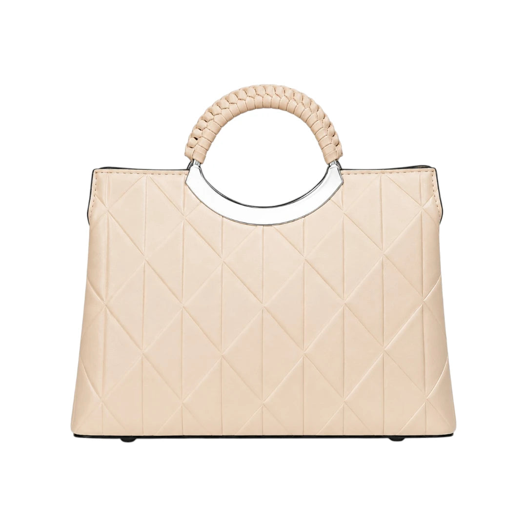 Ziqo Amora Beige Geometric Fashion Handbag