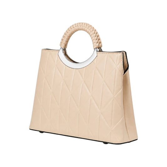 Ziqo Amora Beige Geometric Fashion Handbag