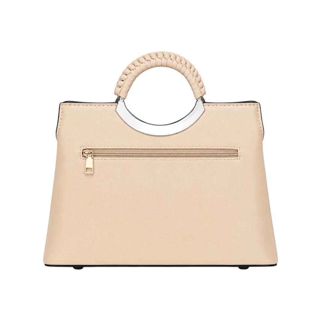 Ziqo Amora Beige Geometric Fashion Handbag