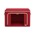 Ziqo Foldable Fabric Storage Box with Double Zipper - Red Closet Organizer Bin