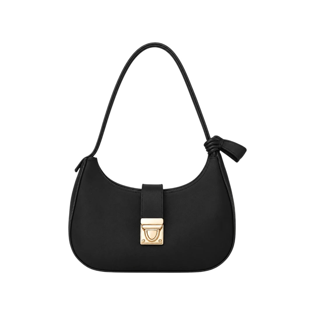 Ziqo Noira Black Classic Crescent Shoulder Bag