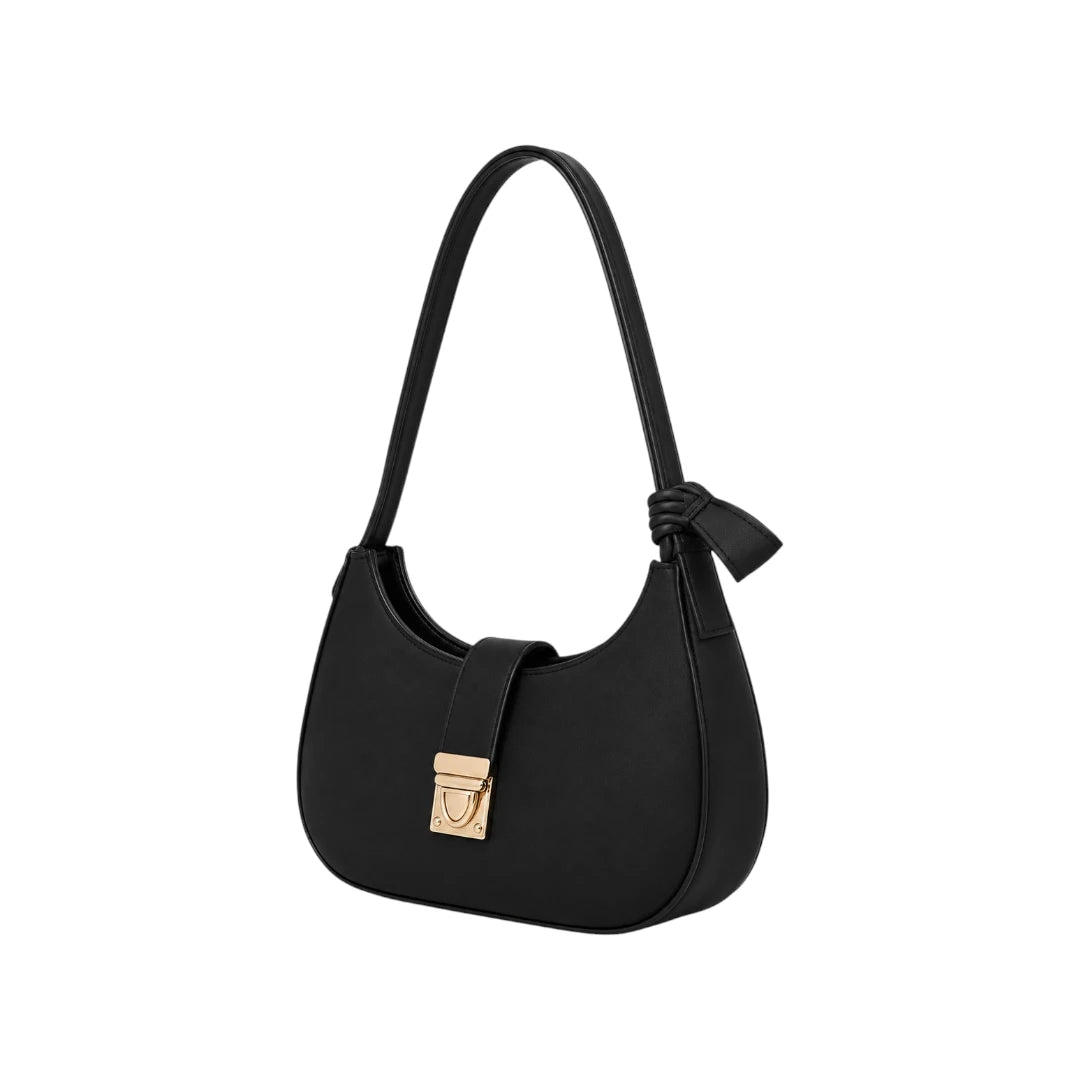 Ziqo Noira Black Classic Crescent Shoulder Bag