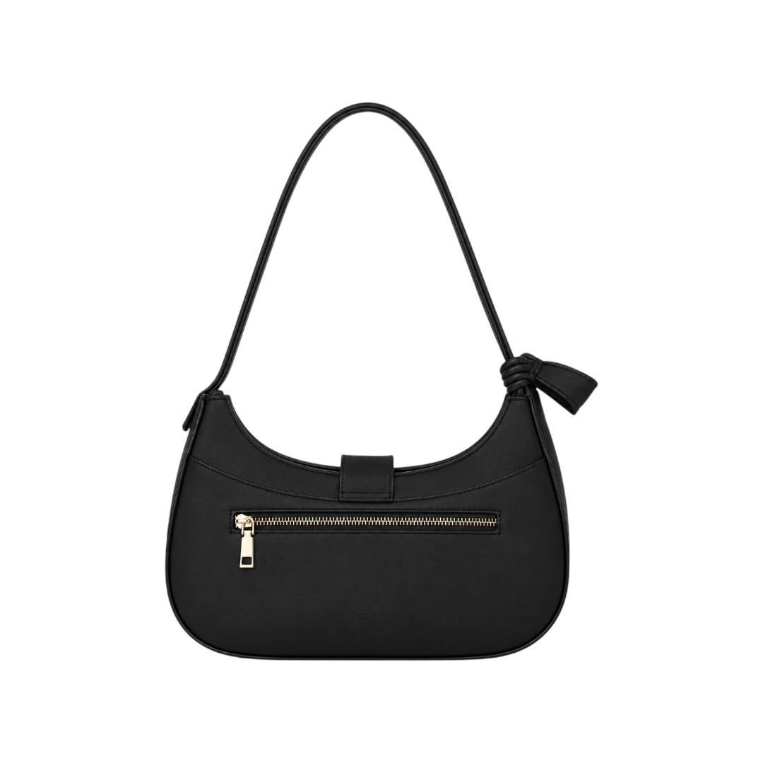 Ziqo Noira Black Classic Crescent Shoulder Bag