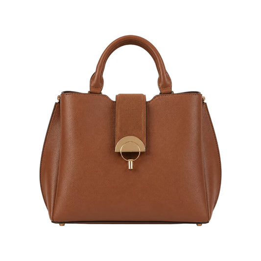 Ziqo Verona Brown Classic Structured Fashion Handbag