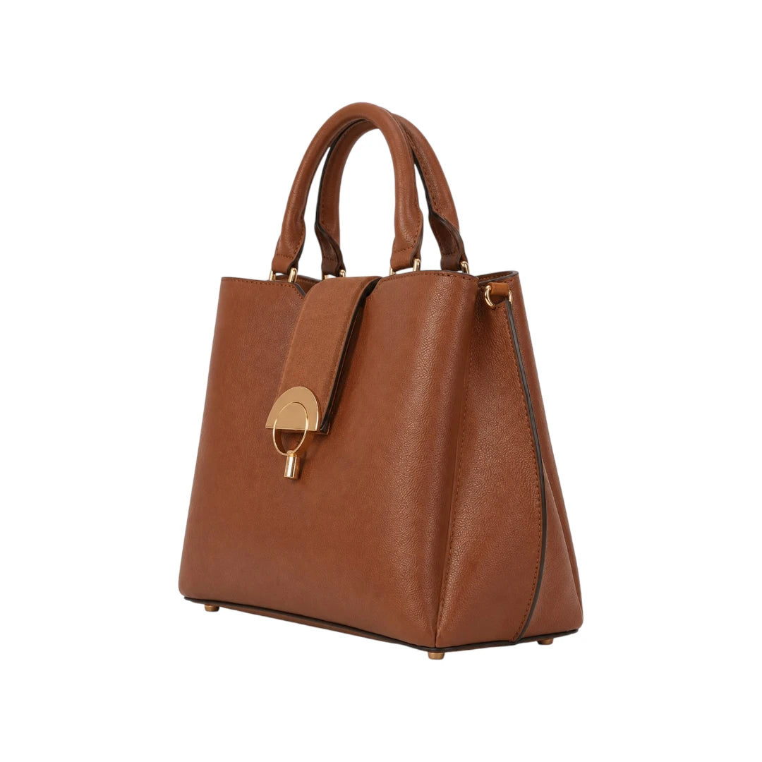 Ziqo Verona Brown Classic Structured Fashion Handbag